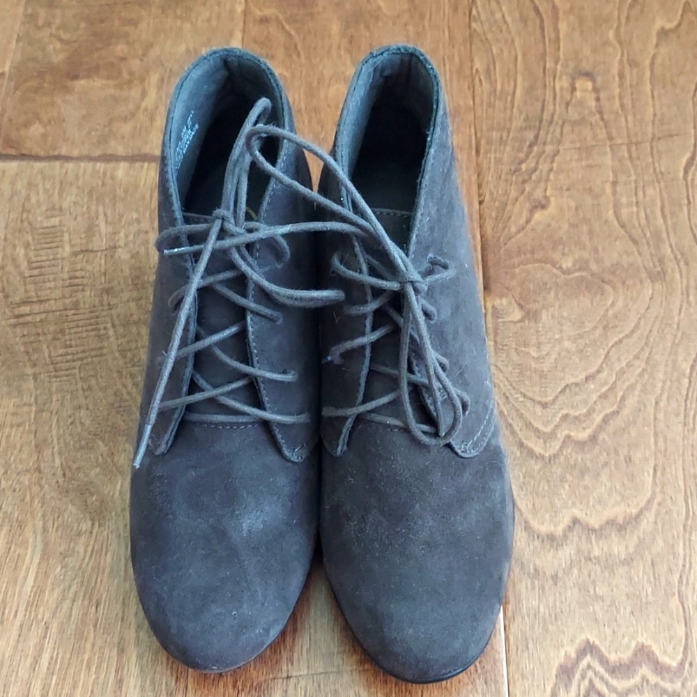 Clarks Bendables Suede Wedge Booties